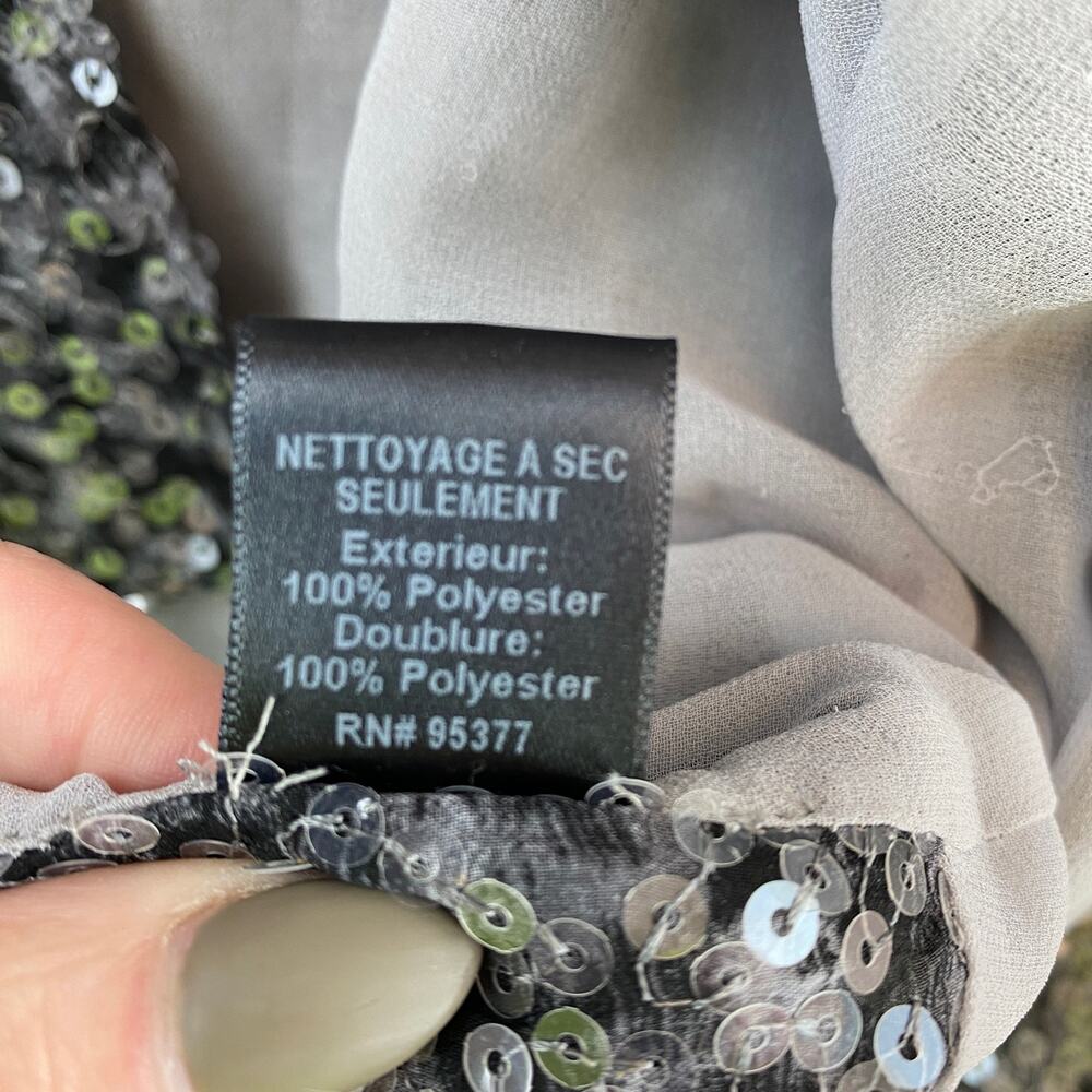 NWT Sanctuary Blue/Gray Formal Sequin Open Front Shrug Cardigan Size Small - Picture 9 of 10